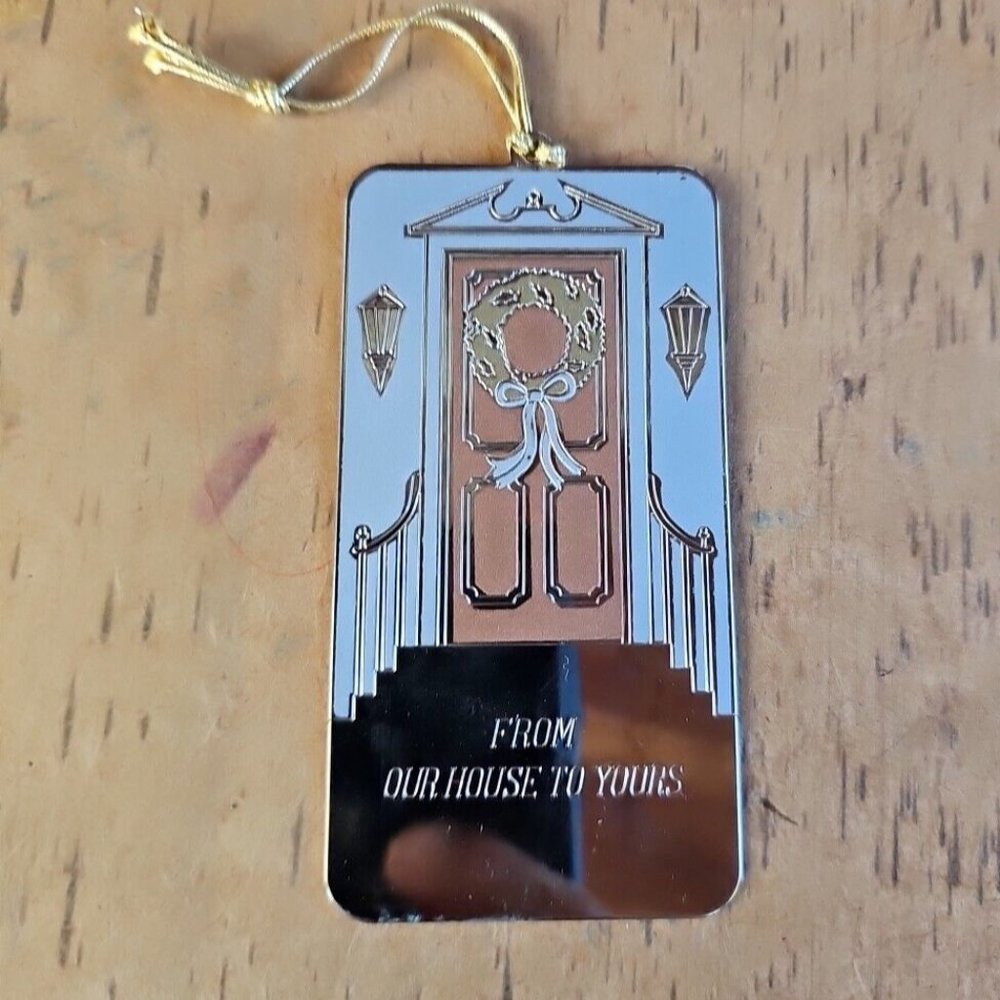 Vintage 1988 Fanny Farmer From Our House To Yours Metal Ornament Christmas